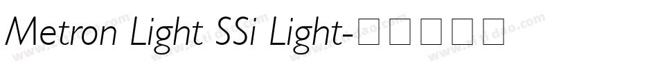 Metron Light SSi Light字体转换